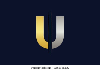 Unique U letter logo Icon vector template.