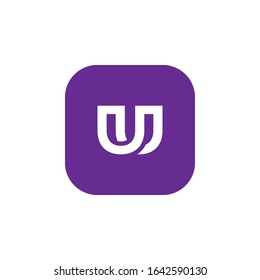 Unique U, UU logo monogram icon vector