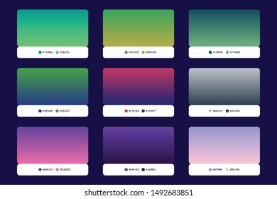 Unique UI gradient palate with color code