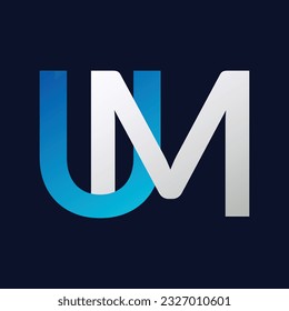 Unique UM letter logo Icon vector template.