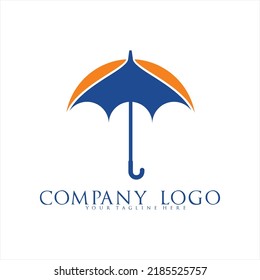 Unique Umbrella Logo. Insurance Logo Design Vector.