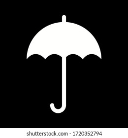 Unique Umbrella Vector Glyph Icon