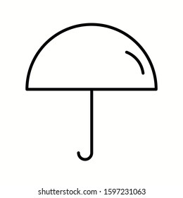 Unique Umbrella Vector Line Icon