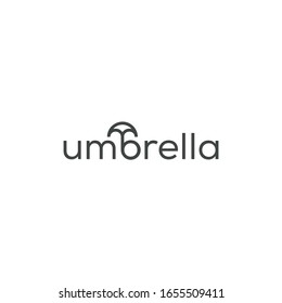 Unique Umbrellas Logo and Icon on Letter B Vector Image