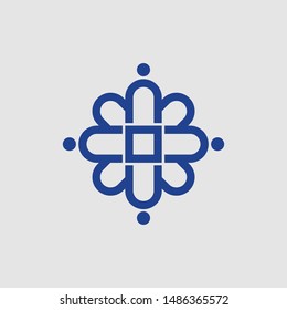 Unique unite logo element template Design