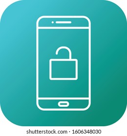 Unique Unlocked Phone Vector Line Icon
