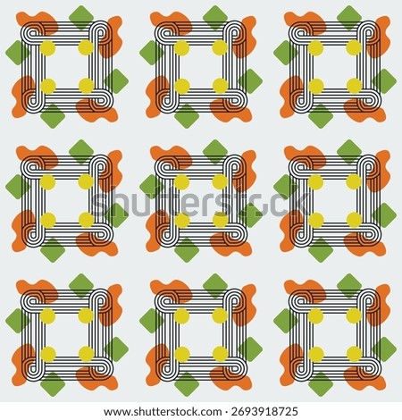 unique and unusual colorful seamless pattern for print or branding