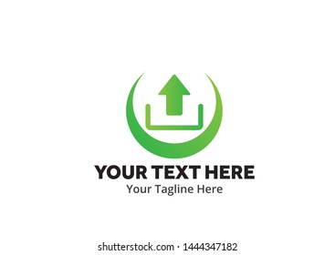 unique upload download simple logo creative design in flat style with color . download upload logo creative design for identity and apps