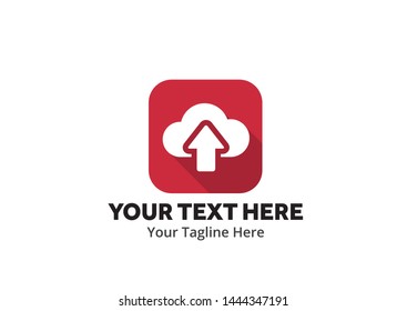 unique upload download simple logo creative design in flat style with color . download upload logo creative design for identity and apps