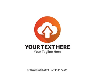 unique upload download simple logo creative design in flat style with color . download upload logo creative design for identity and apps