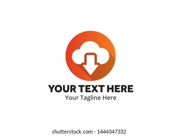 unique upload download simple logo creative design in flat style with color . download upload logo creative design for identity and apps