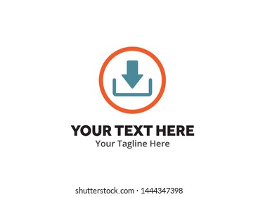 unique upload download simple logo creative design in flat style with color . download upload logo creative design for identity and apps