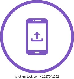 Unique Upload To Phone Vector Glyph Icon