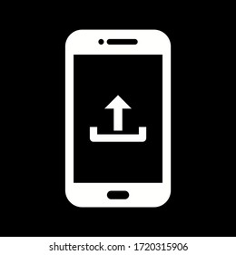 Einzigartiges Vektorsymbol für das Hochladen auf das Telefon