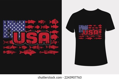 Unique USA flag t-shirt design-vector file