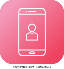 Unique User Account Vector Line Icon