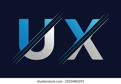 Unique UX letter logo Icon vector template.
