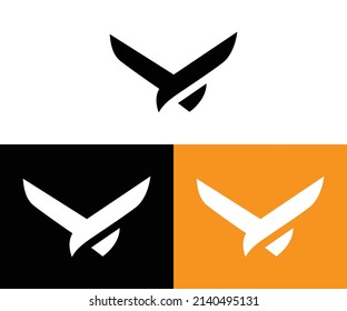 Unique  V BIRD Logo Design EPS Vector