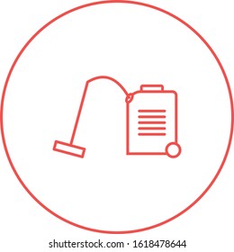 Unique Vaccum Cleaner Line Vector Icon