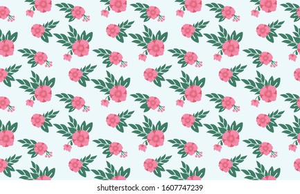 Unique valentine floral pattern Background, with beautiful leaf and floral design.