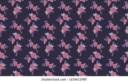 Unique valentine Pattern background, with elegant flower and leaf design.