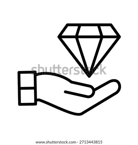 Unique Value Proposition Outline Icon Vector Illustration