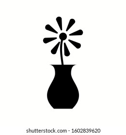 Unique Vase Vector Glyph Icon