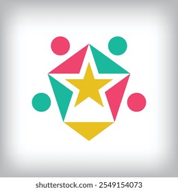 Unique vector abstract constellation sign logo. Can be used as application icon and company corporate identity.