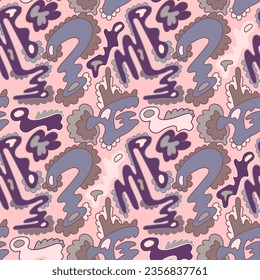 Unique vector abstract seamless artwork with creative colorful patterns