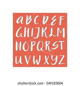 Unique vector alphabet. Modern calligraphy font. Vector letters isolated and easy to use. Latin alphabet. Educational poster.