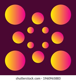 Unique vector background design with cool gradation balls. Can be used for wallpaper, decoration, etc.