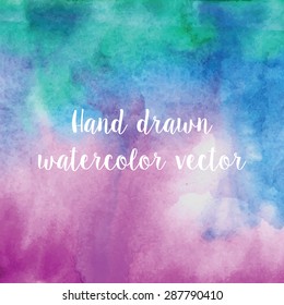 Unique vector background. Hand drawn watercolor vector textures.