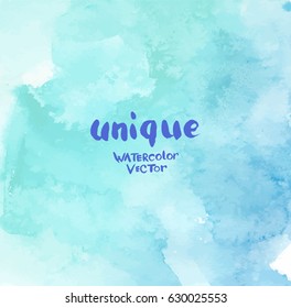 Unique vector background. Hand drawn watercolor vector textures.