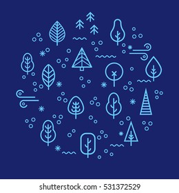 Unique vector concept with Snow winter background. Clean and easy to edit .Unique illustration for banners and card design.