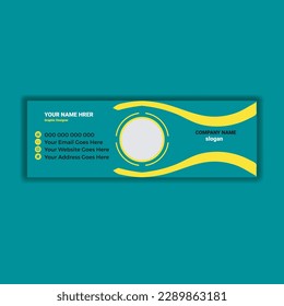 unique vector design template business with Corporate email signature design