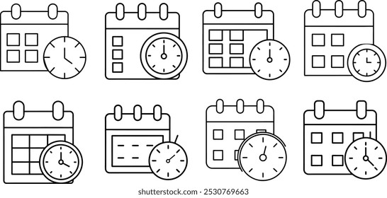 Designs de vetor exclusivos para calendários e relógios para aprimorar qualquer espaço
