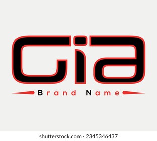 A UNIQUE VECTOR GIA WORD LOGO