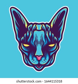 unique vector  head of animal with full  color