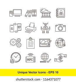 Unique vector icons for everyday and business use