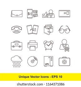Unique vector icons for everyday and business use
