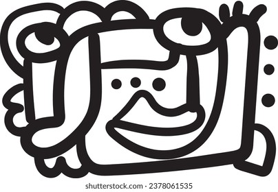 unique vector illustration collection that combines faces, lines, circles, and whimsical doodles in abstract print designs.