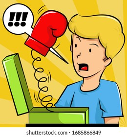 Unique Vector Illustration of Get A Surprise on April Fool