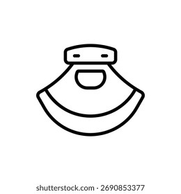 Ilustração vetorial única de uma faca ulu, perfeito para gráficos do Alasca, culturais e culinários