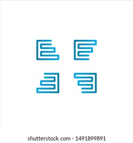 unique vector with the initials "E" with a modern look