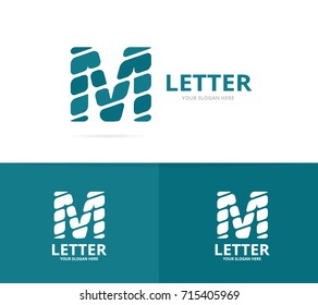 Unique vector letter M logo design template.