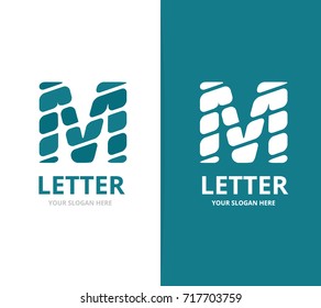 Unique vector letter M logo design template.