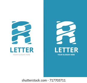 Unique vector letter R logo design template.