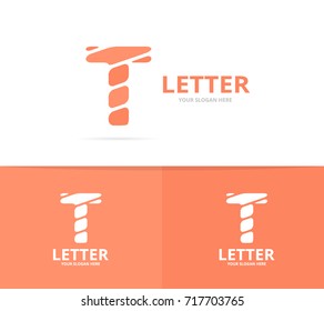 Unique vector letter T logo design template.