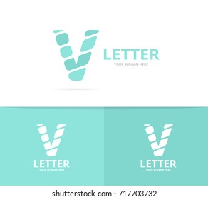 Unique vector letter V logo design template.