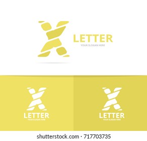 Unique vector letter X logo design template.